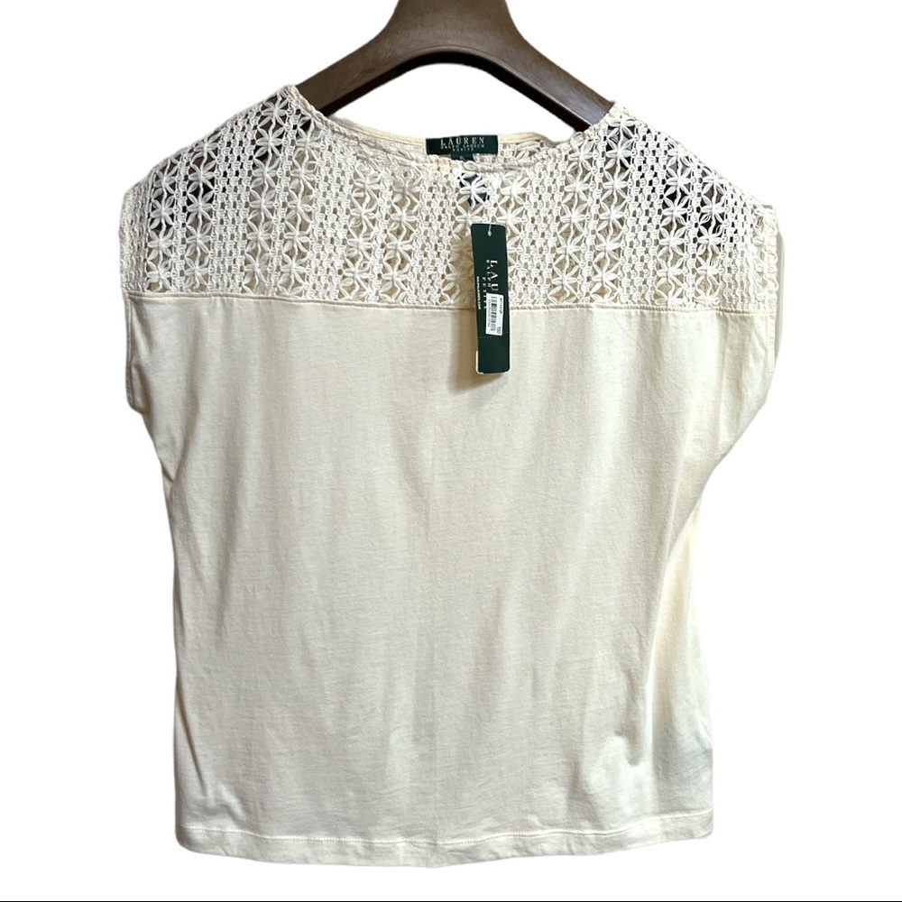 Lauren Ralph Lauren Women’s Light Yellow Sleeveless Lace Size PL